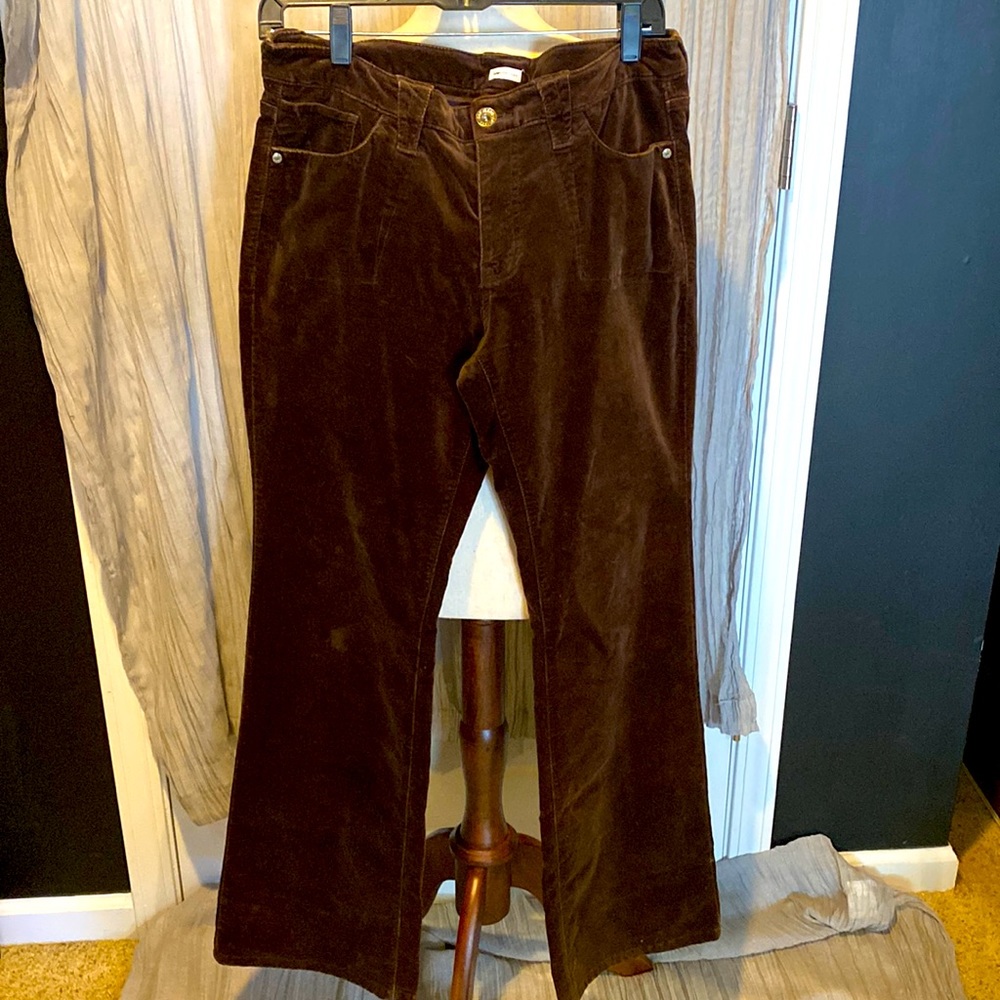 Like new Brown Velvet Gap flare leg pants.